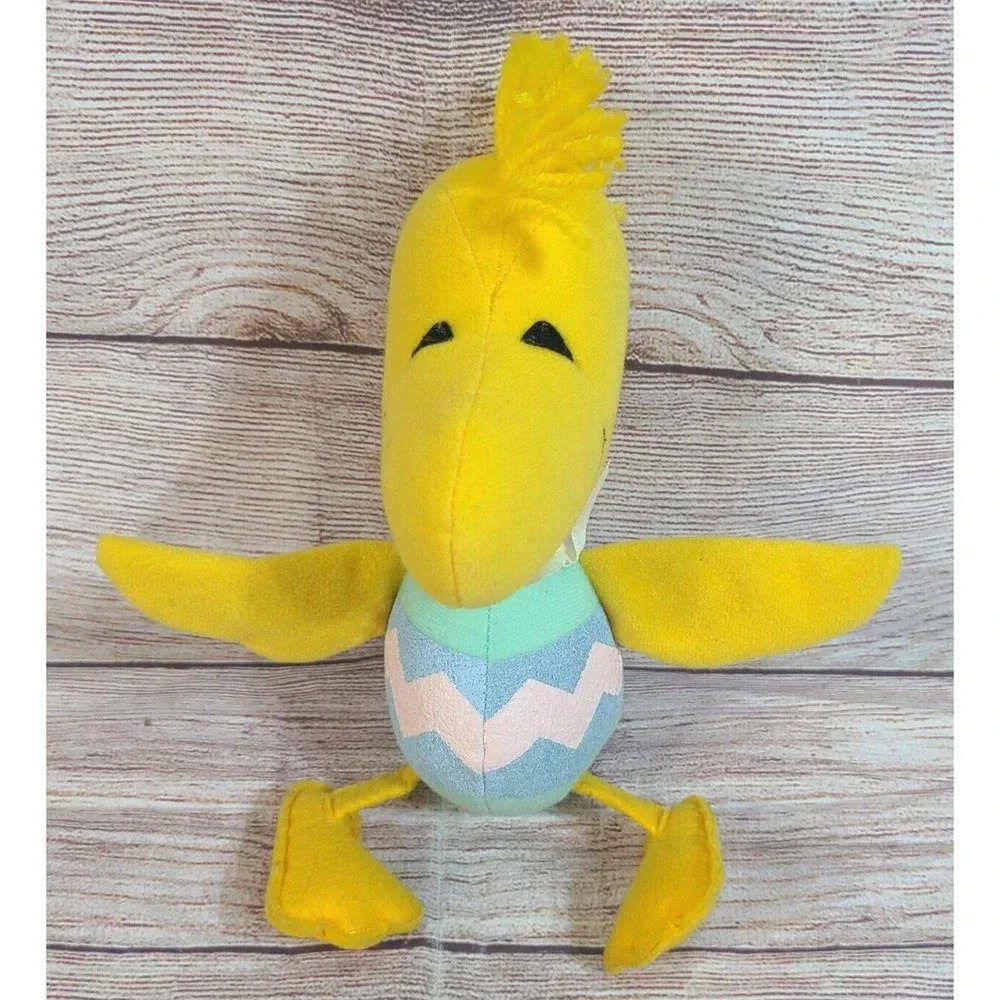 Peanuts Plush Easter Egg Woodstock Stuffed Animal Toy Yellow Prestige Toy 9"